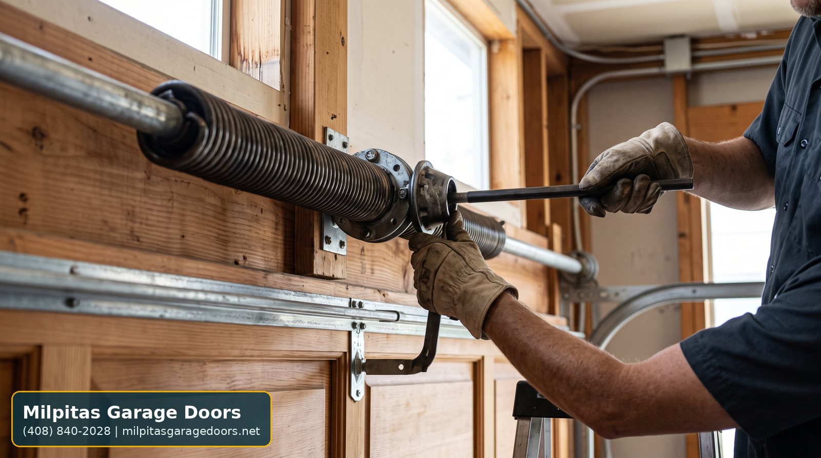 Garage door spring repair visual for Milpitas Garage Doors