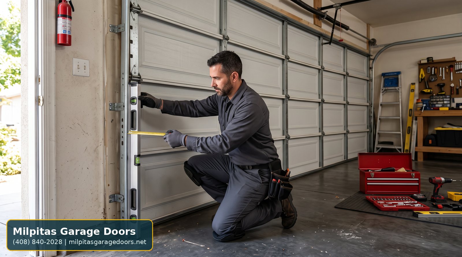 Garage door track repair visual for Milpitas Garage Doors