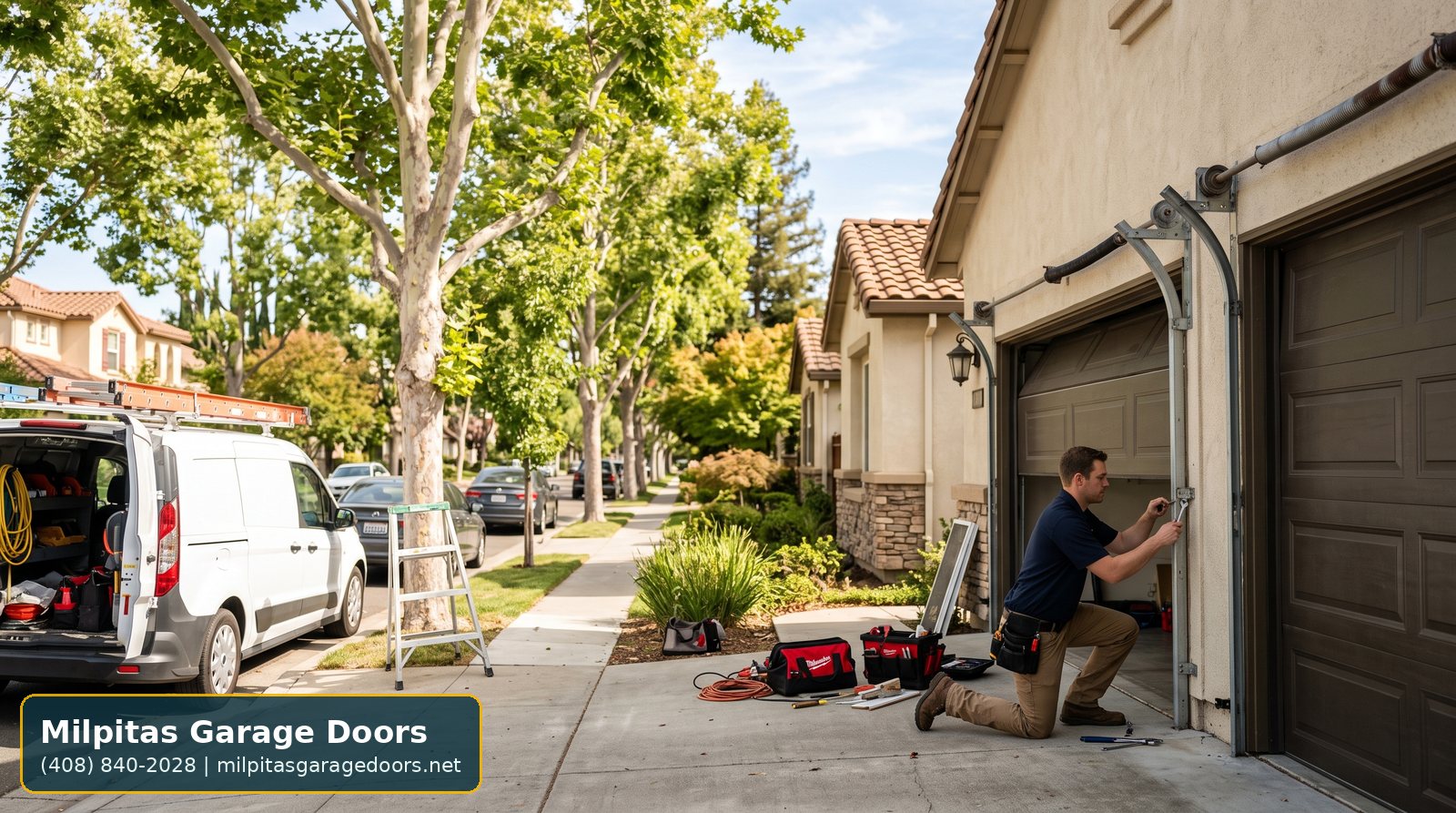 Sunnyhills garage door repair service image for Milpitas Garage Doors